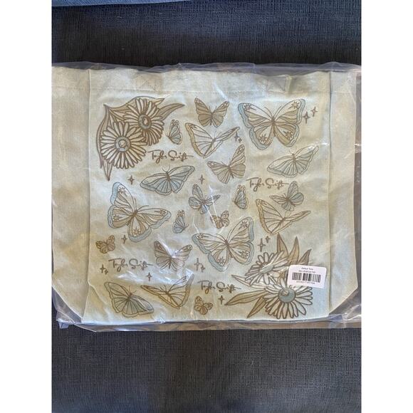SHIPS IN 24 HRS Taylor Swift Debut Denim Jean Tote Butterfly Bag BRAND NEW - Picture 3 of 5